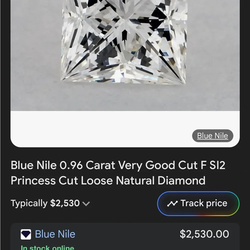 Genuine Diamond Engagement Ring 0.96 carat. - Picture 15 of 16